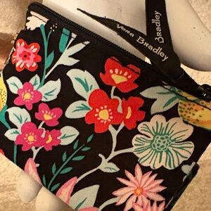 Vera Bradley Tangerine Twist Colorful Floral Card Holder Key Chain